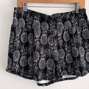 Pineapple Print Women's Athletic Shorts